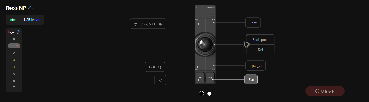 Layer 1へ編集操作を設定した完成状態